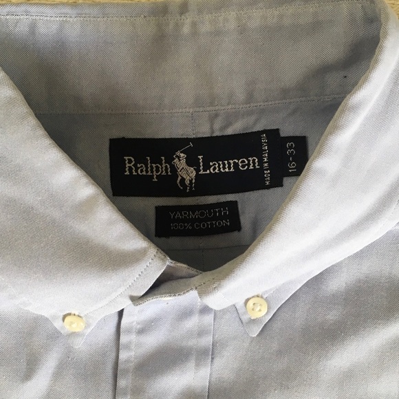 RALPH LAUREN Yarmouth Blue Dress Shirt 16 - 33 - Picture 2 of 3